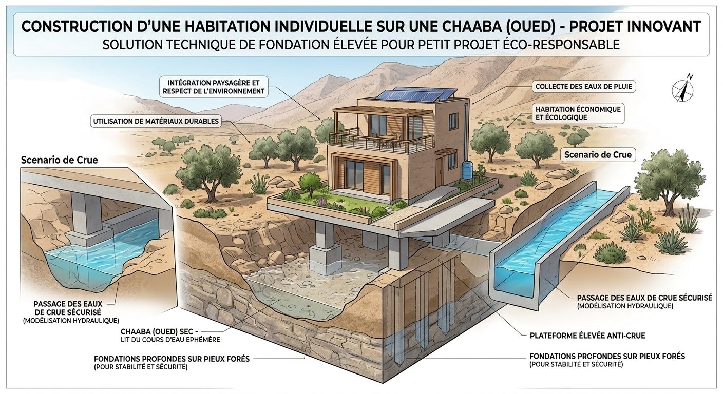 Canalisation d'une Chaâba — Oulad Settout, Nador